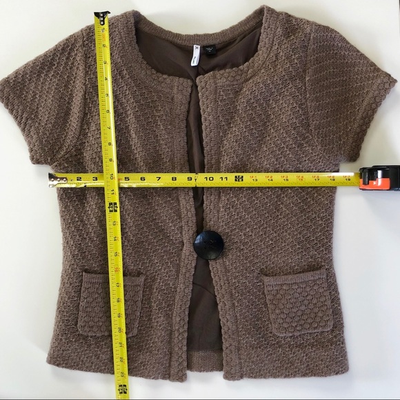 Smitten Brown Lambswool Cashmere Cardigan - Picture 5 of 8